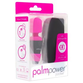 PalmPower Pocket Wand - mini masszírozó vibrátor (pink-fekete)   PalmPower Pocket Wand - mini masszírozó vibrátor (pink-fekete)
