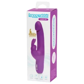   Happyrabbit Realistic Slim - akkus, csiklókaros vibrátor (lila)
