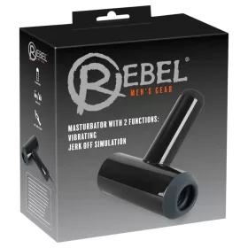   Rebel - akkus, fel-le mozgó, vibráló maszturbátor (fekete)