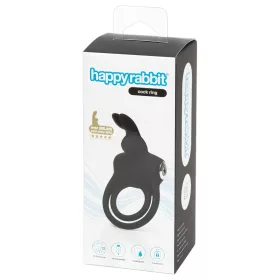   Happyrabbit Cock - vízálló, akkus pénisz- és heregyűrű (fekete)