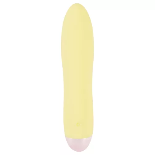 Cuties Mini Yellow - akkus, szilikon rúdvibrátor (sárga)