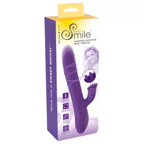 Smile Pearl - gyöngyös lökő vibrátor (lila)