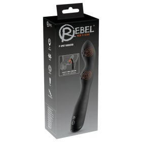 Rebel P-Spot - 2 motoros prosztata vibrátor (fekete)