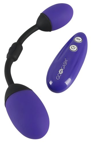 GoGasm Pussy & Ass - vibrációs tojás duó (lila-fekete)
