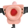 Fetish Strap-On 6 - felcsatolható, üreges vibrátor (natúr)