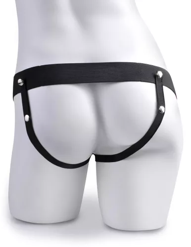 Fetish Strap-On 6 - felcsatolható, üreges vibrátor (natúr)