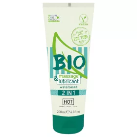   HOT Bio 2IN1 - vízbázisú síkosító- és masszázsgél (200ml)