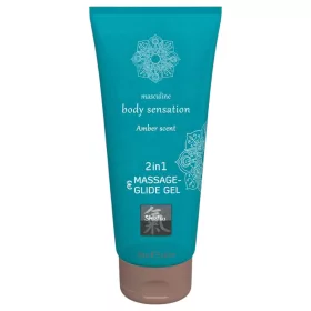   Shiatsu 2in1 Amber Scent - masszázs síkosító - amber (200ml)