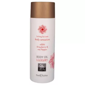   Shiatsu Luxury - ehető masszázsolaj - eper-vörösbors (75ml)