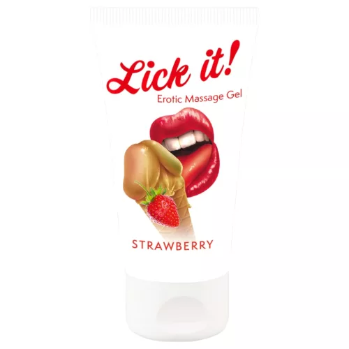 Lick it! - 2in1 ehető síkosító - eper (50ml)