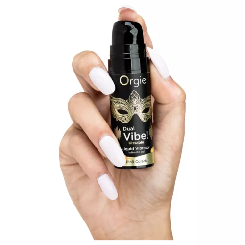 Orgie Dual Vibe! - folyékony vibrátor - Pinã Colada (15ml)
