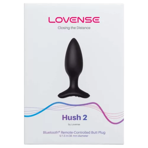 Lovense Hush 2 S – App-vezérelt análvibrátor (38 mm, fekete)