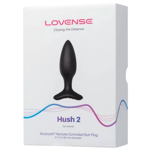 Lovense Hush 2 S – App-vezérelt análvibrátor (38 mm, fekete)
