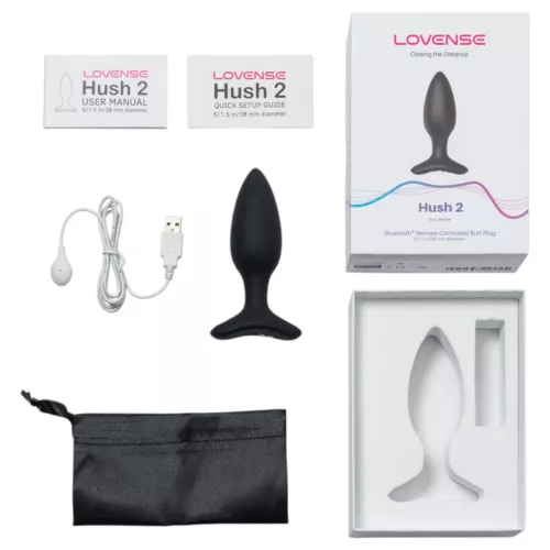 Lovense Hush 2 S – App-vezérelt análvibrátor (38 mm, fekete)