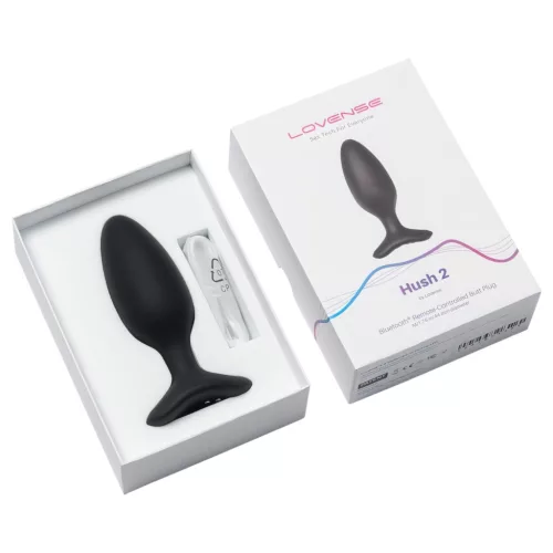 Lovense Hush 2 M – App-vezérelt análvibrátor (45 mm, fekete)