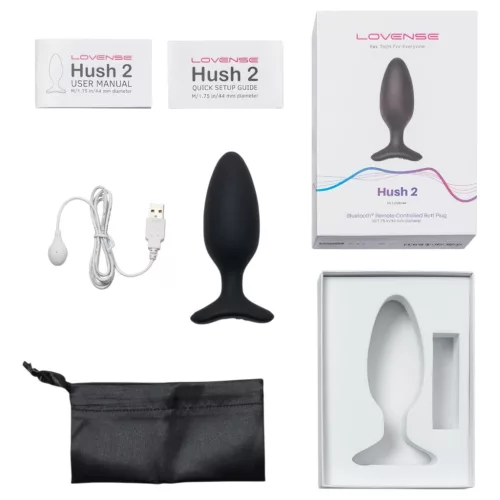 Lovense Hush 2 M – App-vezérelt análvibrátor (45 mm, fekete)
