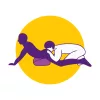 Magic Pillow - Felfújható szexpárna - dildótartóval (lila)