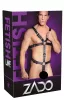 ZADO - bőr férfi testhám body (fekete, S-L)