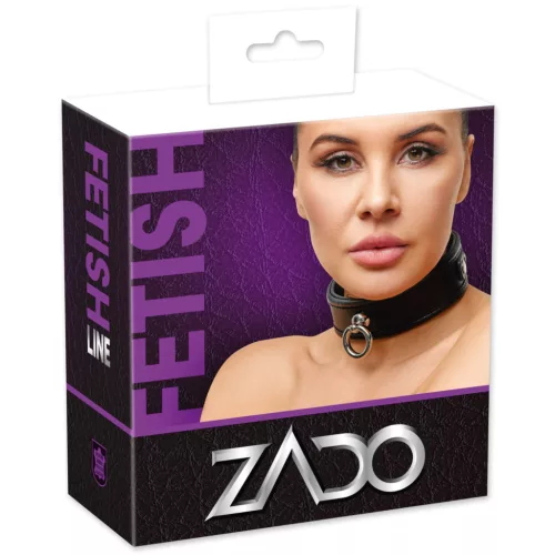 ZADO - bőr nyakpánt (fekete)