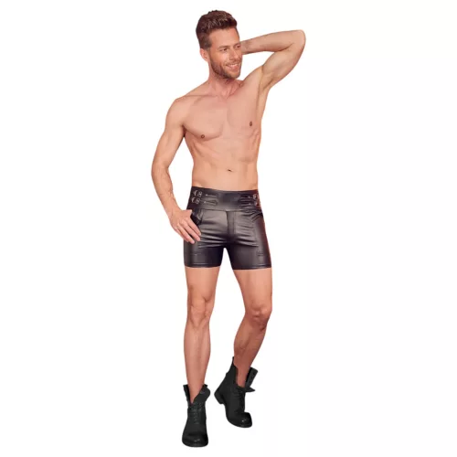 NEK - hosszított, fém csatos férfi short (fekete)