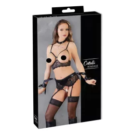 Cottelli Bondage - csipkés fehérnemű szett (5 részes)