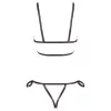 Cottelli Bondage - fényes dísz testhám bikini (fekete)