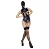 Bad Kitty - alul-felül nyitott body és szopó maszk (fekete)