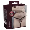 Fetish - szegecses, láncos tanga - fekete (S-L)