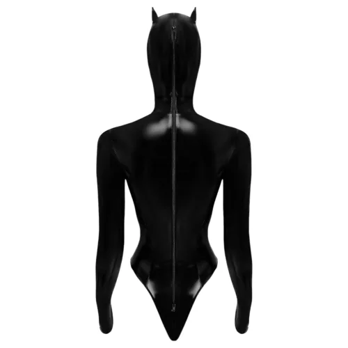 Black Velvets - hosszúujjú Batwoman body (fekete)