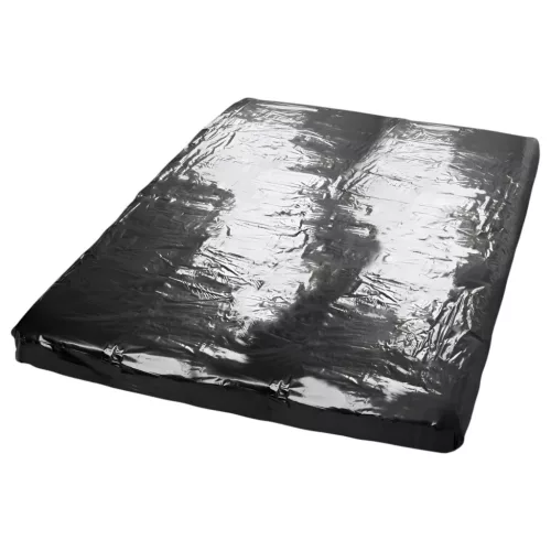 Fetish - lakk lepedő - gumis - 160 × 200 cm (fekete)