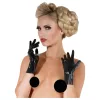 LATEX - rövid, unisex kesztyű (fekete)