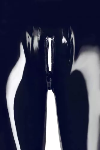 LATEX - cipzáras leggings (fekete)