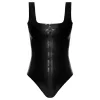 LATEX - végig cipzáras latex body (fekete)