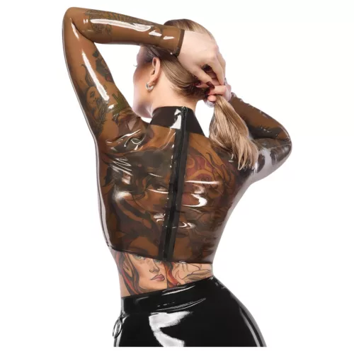 LATEX - áttetsző latex felső (áttetsző-fekete)