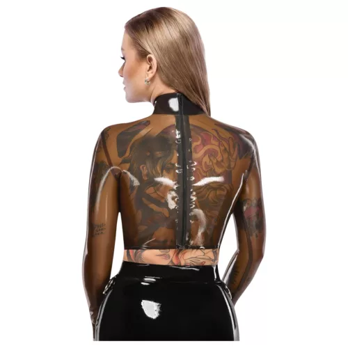 LATEX - áttetsző latex felső (áttetsző-fekete)