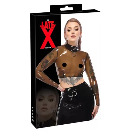 Late X áttetsző latex felső (áttetsző-fekete)
