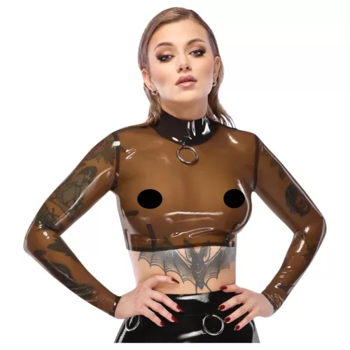 Late X áttetsző latex felső (áttetsző-fekete)