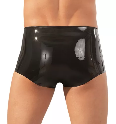 LATEX - boxer + péniszköpeny (fekete)