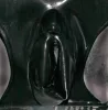 LATEX - női bugyi hüvelyóvszerrel (fekete)