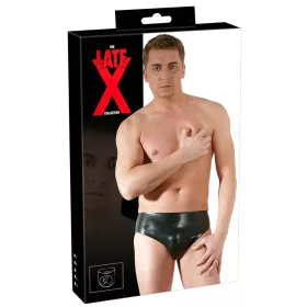   LATEX - férfi alsó belső péniszes anál dildóval (fekete)