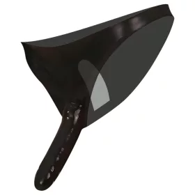 LATEX - alsó külső és belső dildóval - fekete (S-L)