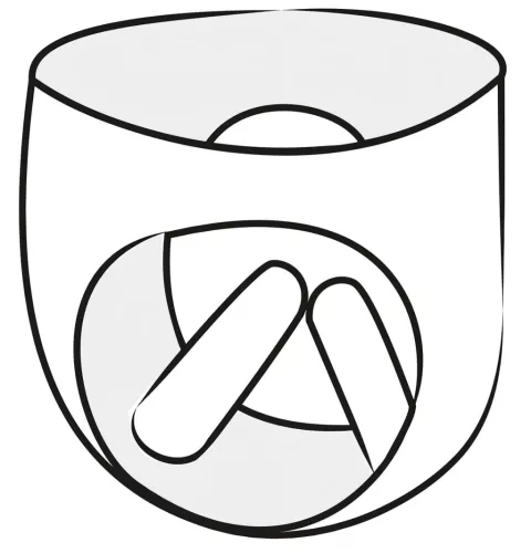 LATEX - női bugyi 2db pumpálható belső dildóval (fekete)