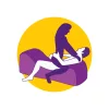 Magic Pillow - Felfújható szex szófa - nagy (kék)