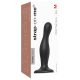 Strap-on-me Curvy M - hullámos, tapadókorongos dildó (fekete)
