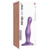 Strap-on-me Curvy S - hullámos, tapadókorongos dildó (lila)