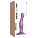 Strap-on-me Curvy S - hullámos, tapadókorongos dildó (lila)