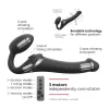 Strap-on-me S - felcsatolható, léghullámos vibrátor - (fekete)