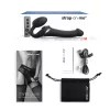 Strap-on-me S - felcsatolható, léghullámos vibrátor - (fekete)