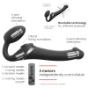 Strap-on-me M - léghullámos felcsatolható vibrátor (fekete)