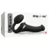 Strap-on-me M - léghullámos felcsatolható vibrátor (fekete)